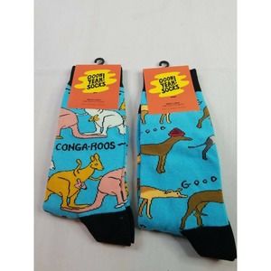 Oooh Yeah! Socks Men's Novelty Crew Socks 2pk Congaroos/Whippet Size 8-13 Shoe
